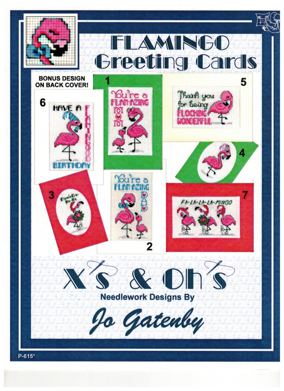 Flamingo Greeting Cards - Cross Stitch Pattern