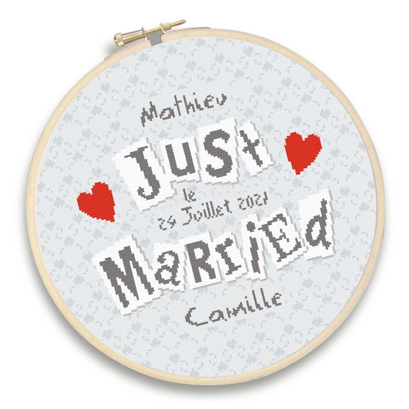 Just Married M018 - Cross Stitch Pattern