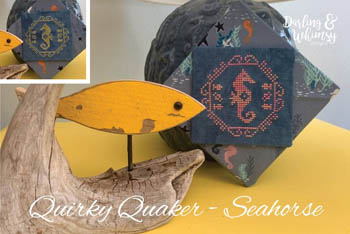 Quirky Quakers - Seahorse -  Cross Stitch Pattern