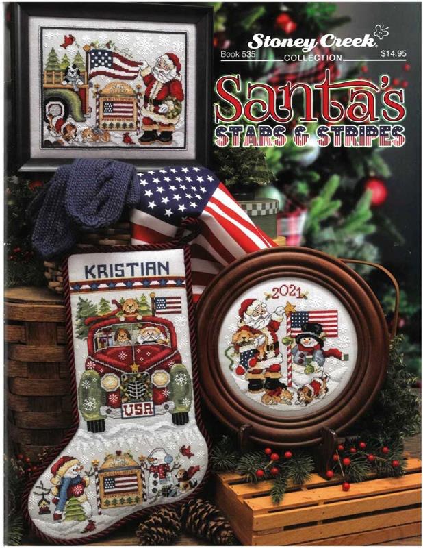 Santa's Stars & Stripes - Cross Stitch Pattern