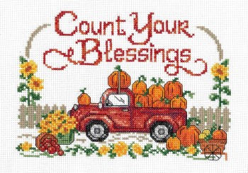 Meet Me at the Pumpkin Patch - Cross Stitch Pattern, zoomed in. Select this picture to zoom back out.