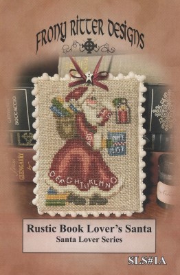 Rustic Book Lover's Santa - Cross Stitch Pattern