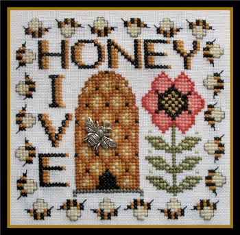 Honey Hive w/charm - Cross Stitch Pattern