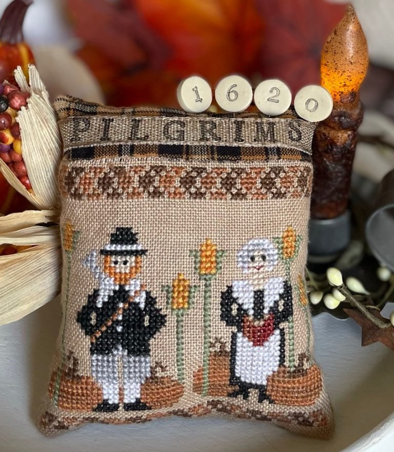 Pilgrims Pillow - Cross Stitch Pattern