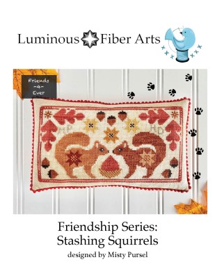 Friendship Series - Stashing Squirrels - Cross Stitch