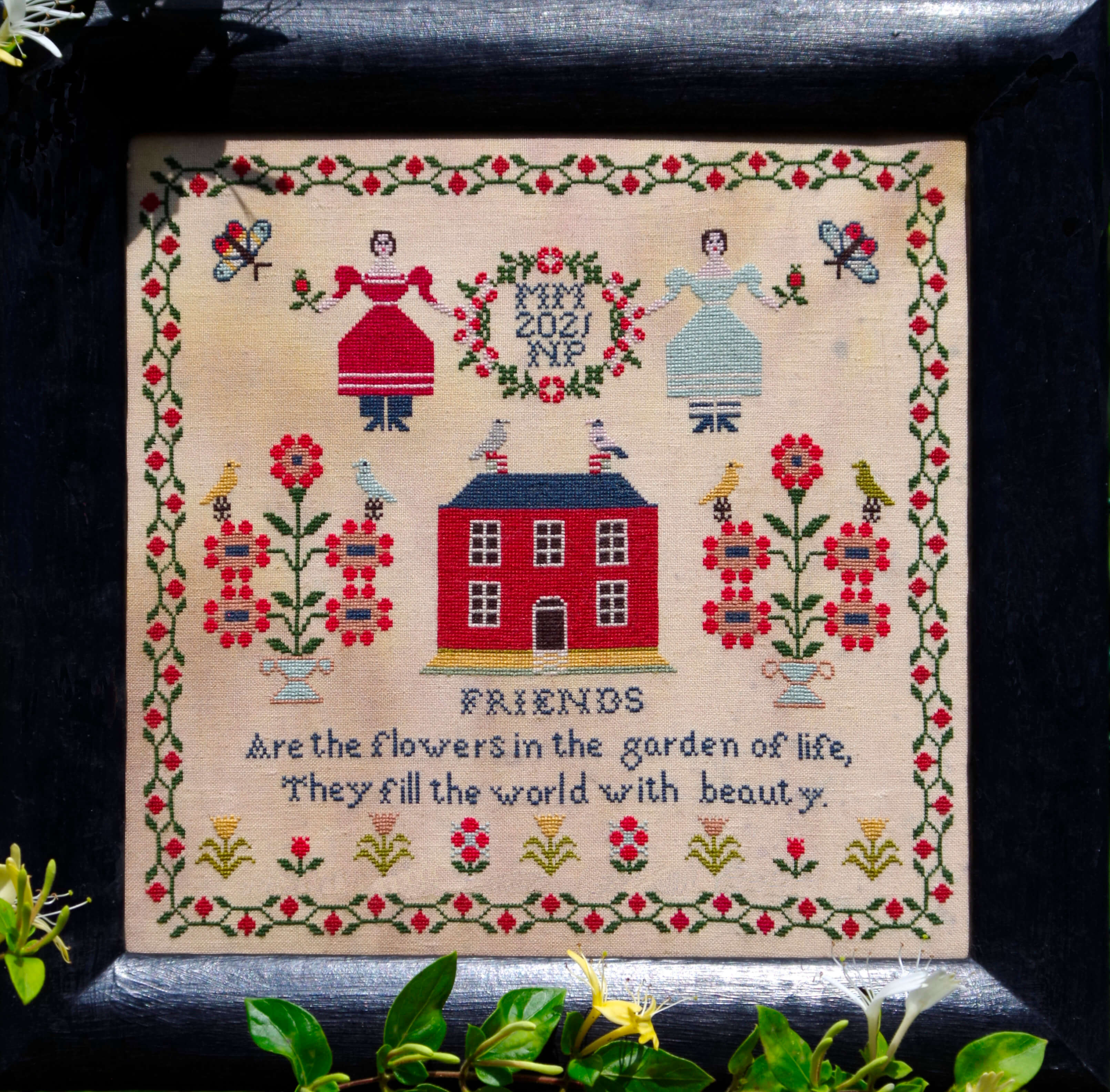 Friends Are The Flowers - Cross Stitch Pattern