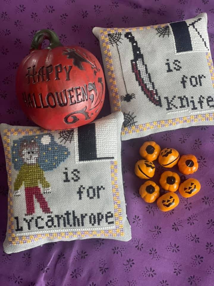 Halloween Alphabet K & L - Cross Stitch Pattern