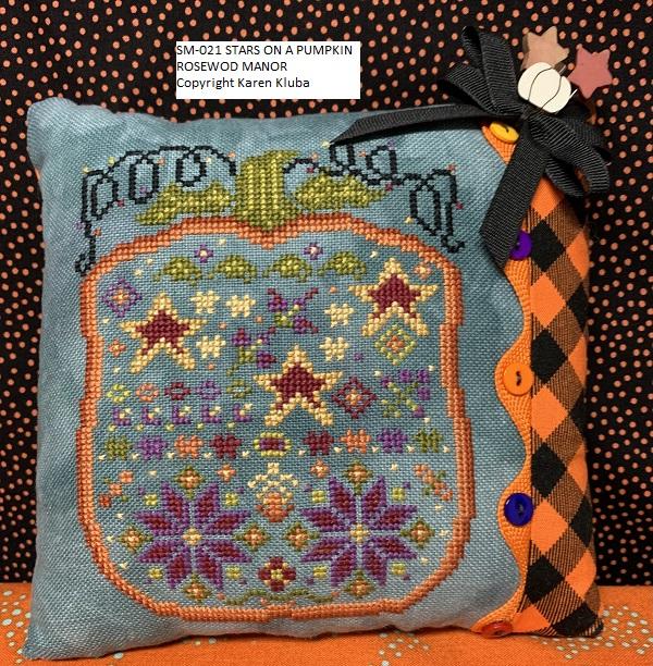Stars On A Pumpkin - Cross Stitch Pattern