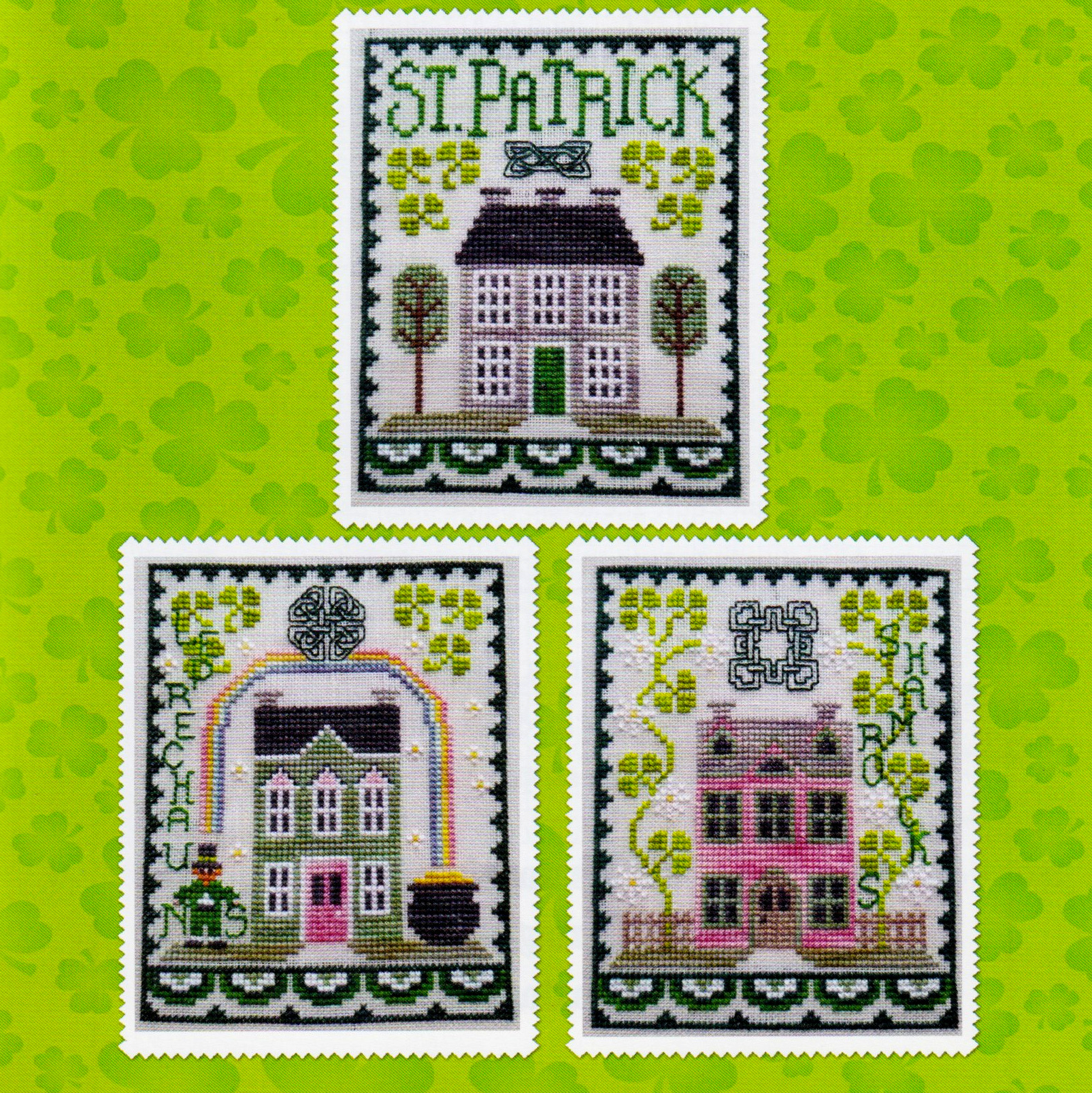 St. Patrick's House Trio - Cross Stitch Pattern