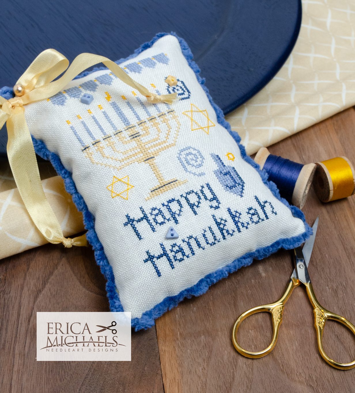 Happy Hanukkah - Cross Stitch Pattern