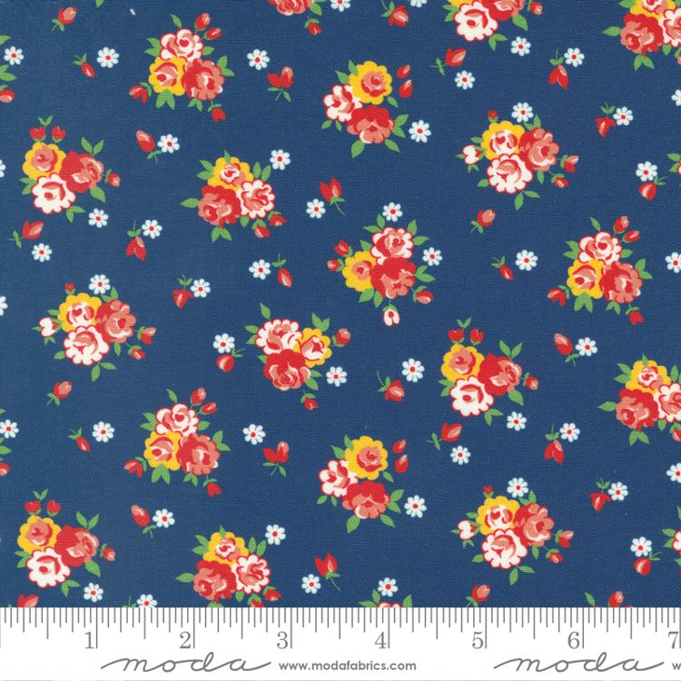 Sweet Melodies Navy - Quilt Fabric