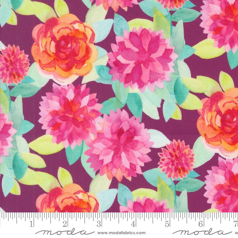 Flower Patches Blooms - Jam - Quilt Fabric