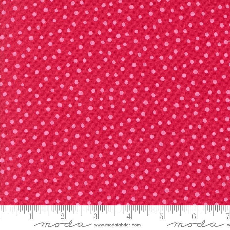 Flower Patches Dots - Ruby - Quilt Fabric