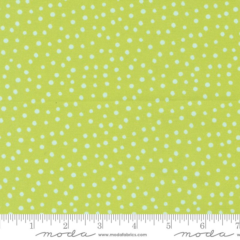 Flower Patches Dots - Limeade - Quilt Fabric