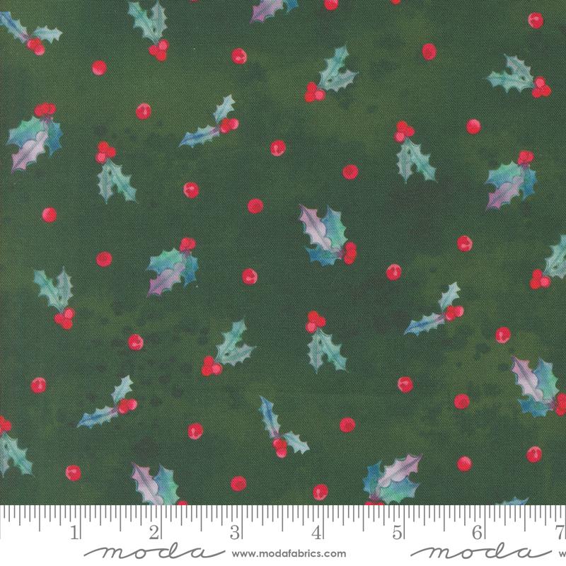 Love And Cheer Dots Evergreen - Christmas Quilt Fabric