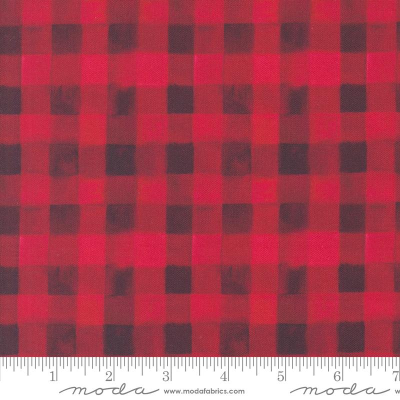 Love And Cheer Gingham Berry - Christmas Quilt Fabric