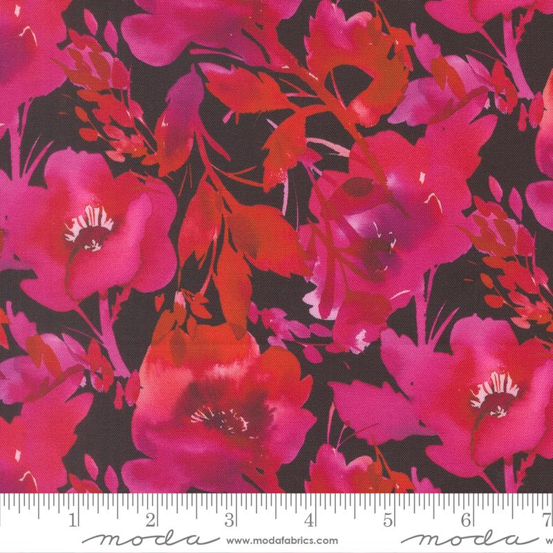 Radiant Flowers Midnight - Quilt Fabric