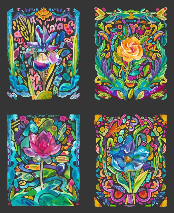 Radiant Midnight - Quilt Panel