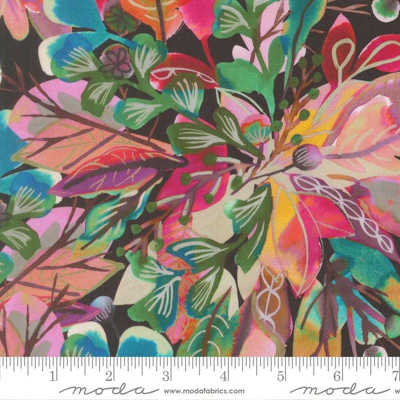 Northern Brights Leaf Night Sky - Quilt Fabric