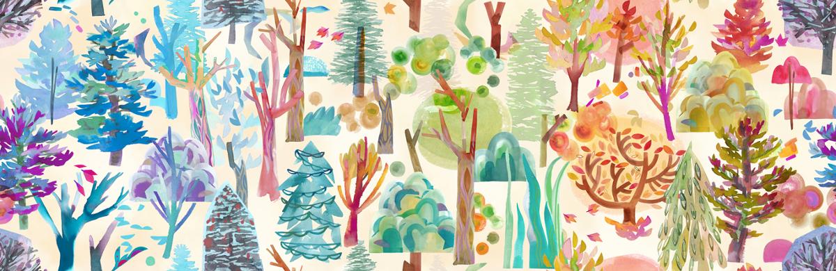 Northern Brights Rainbow Cloud - Quilt Fabric