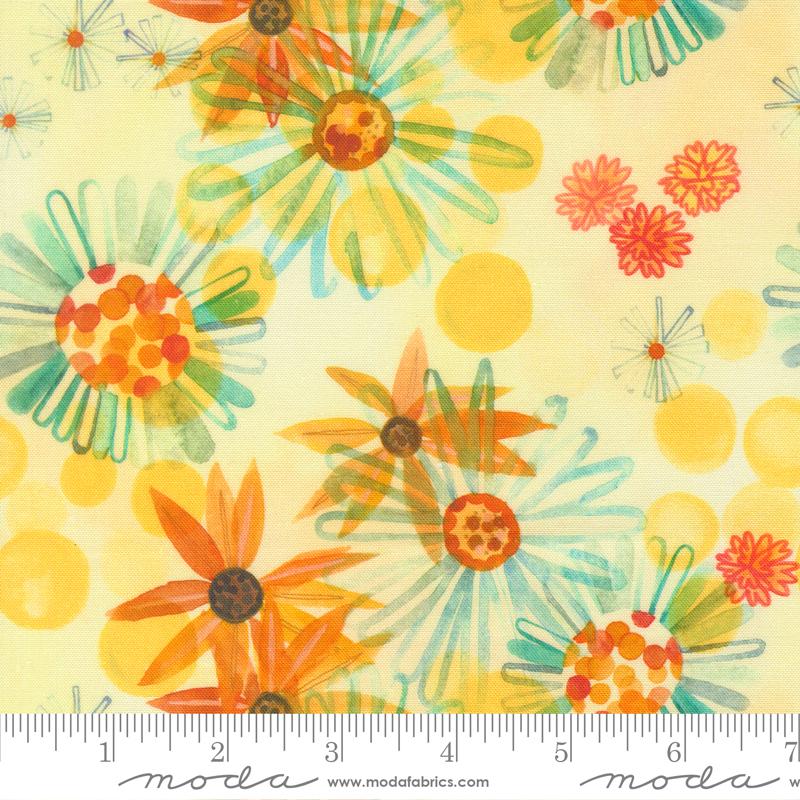Northern Brights Flowers Sunshine - Quilt Fabric