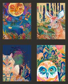 Northern Brights Night Sky - Quilt Panel