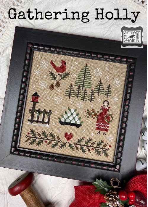 Gathering Holly - Cross Stitch Pattern