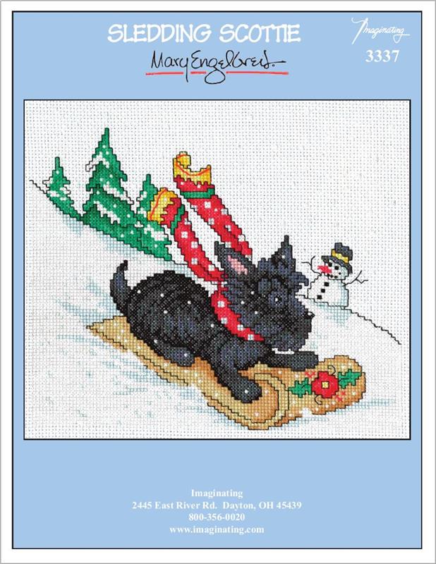 Sledding Scottie - Cross Stitch Pattern