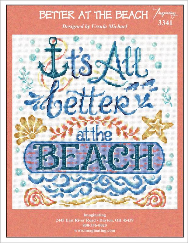 Better at the Beach - Cross Stitch Pattern, different perspective #1, zoomed in. Select this picture to zoom back out.