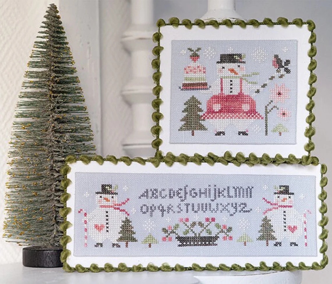 Duo Bonhommes De Neige - Cross Stitch Pattern