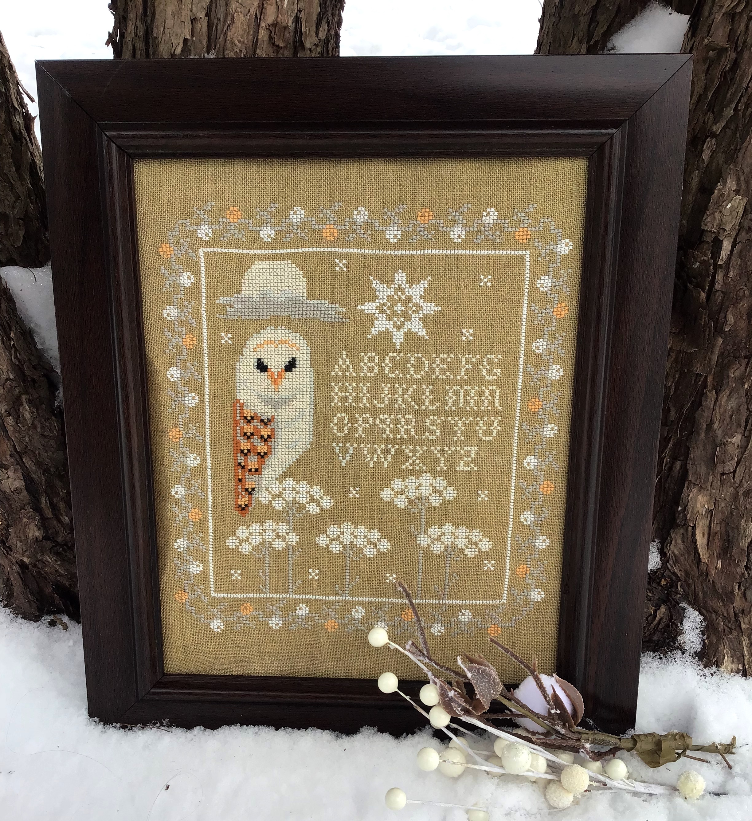 A Silver Winter Night in the Wood - Cross Stitch Pattern