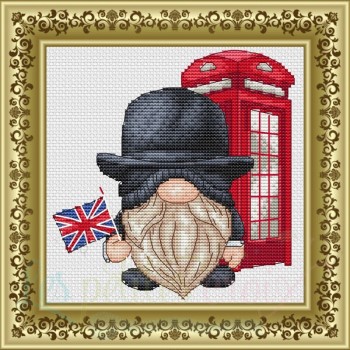 Gnome to London - Cross Stitch Pattern
