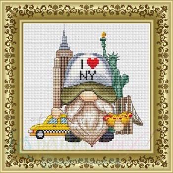 Gnome to New York - Cross Stitch Pattern