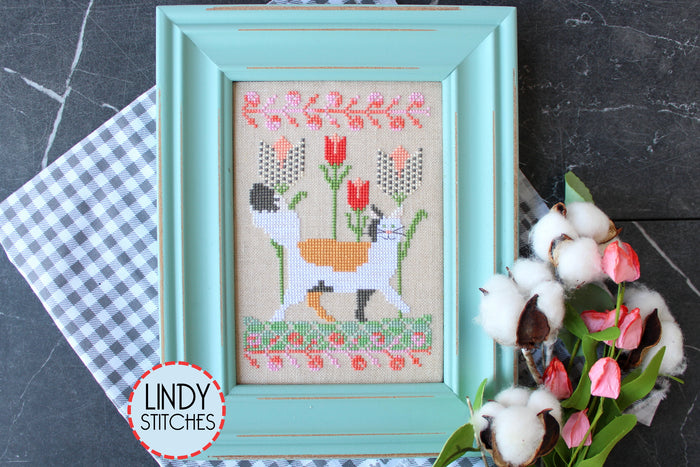 Prancing in the Tulips - Cross Stitch Pattern