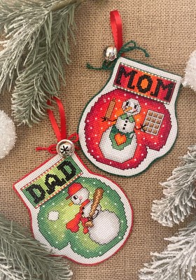 Dad And Mom Mittens - Cross Stitch Pattern