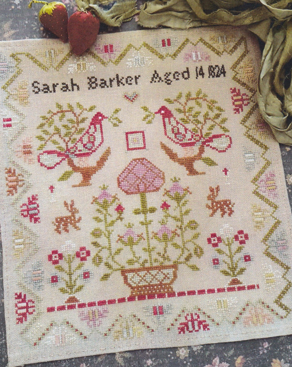 Sarah Barker 1824 - Cross Stitch Pattern