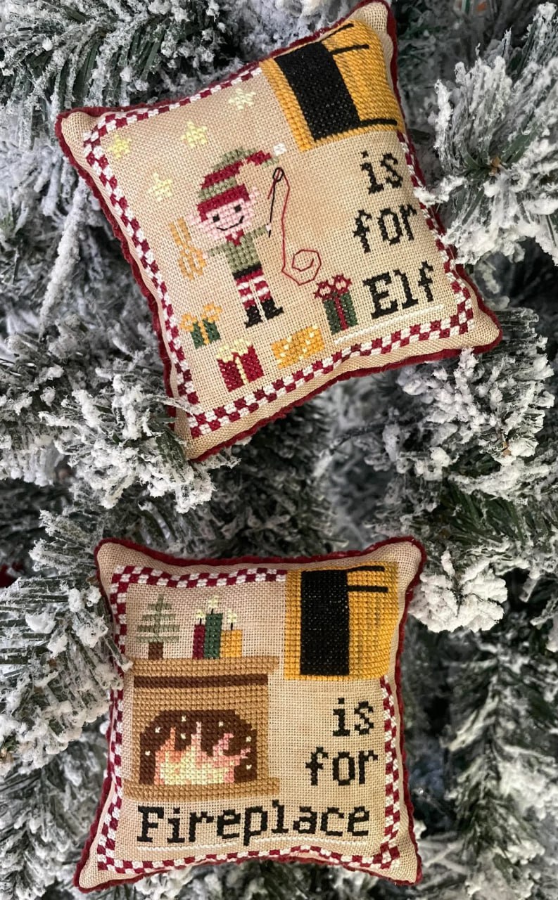 Christmas Alphabet - E and F - Cross Stitch Pattern