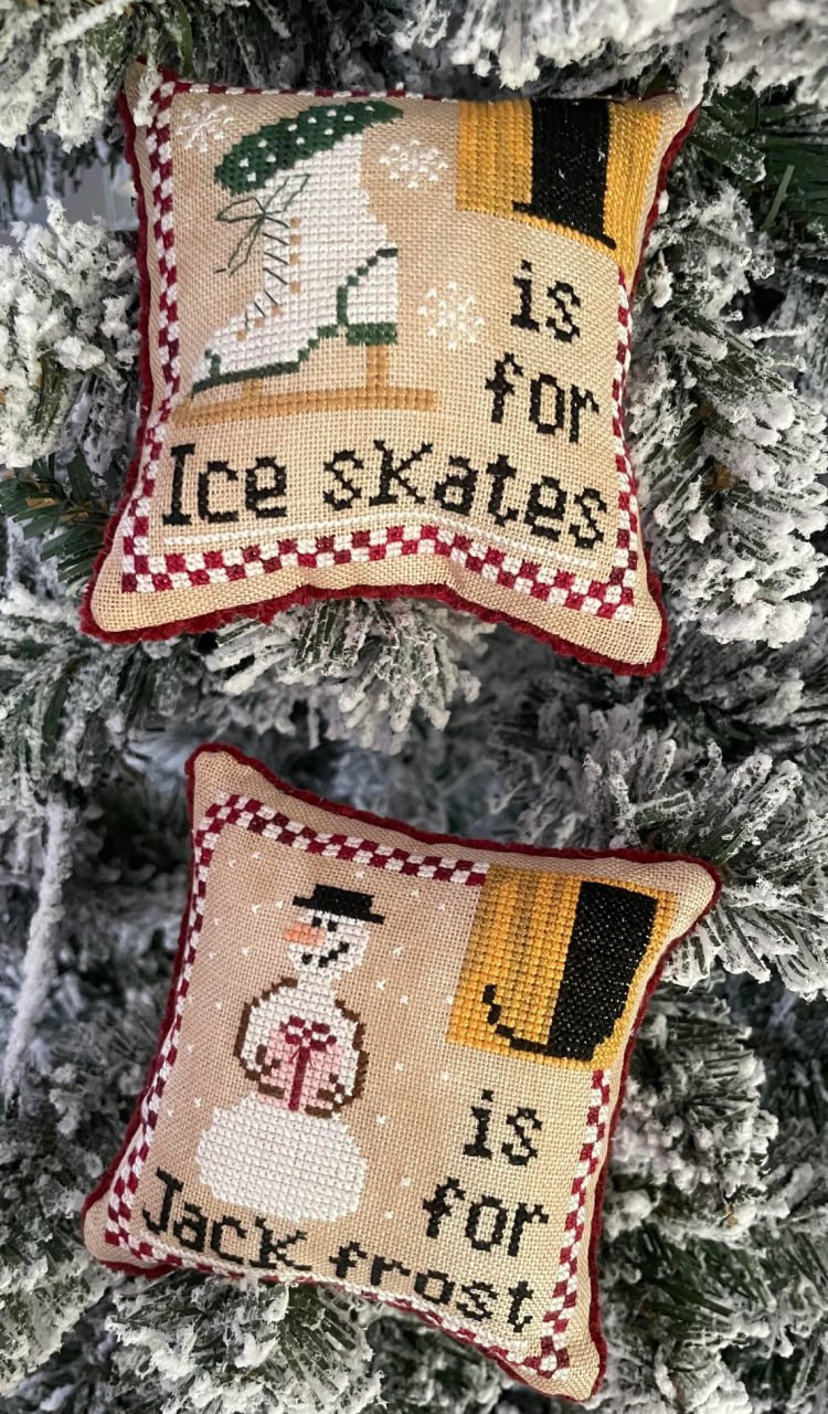 Christmas Alphabet - I and J - Cross Stitch Pattern