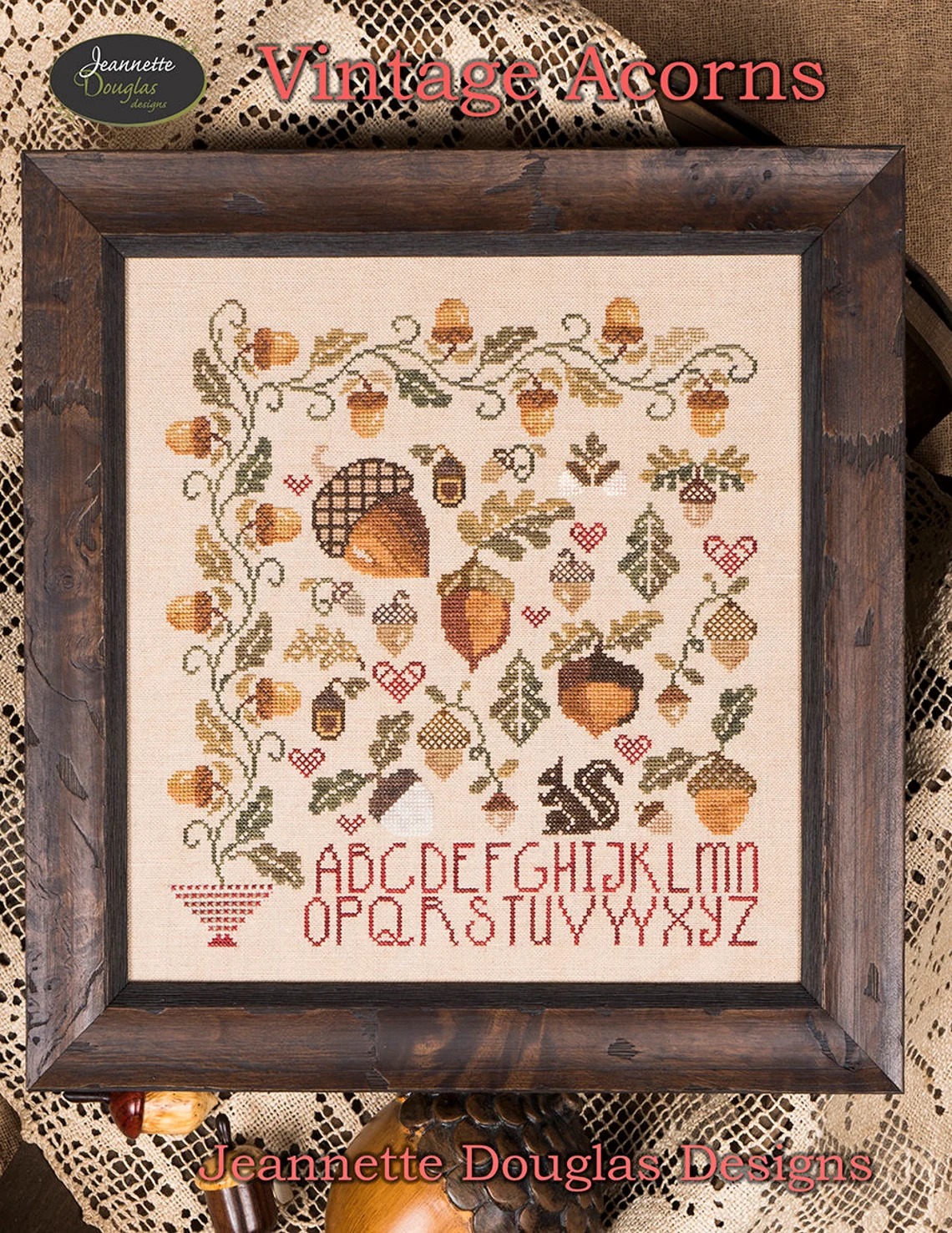 Vintage Acorns - Cross Stitch Pattern