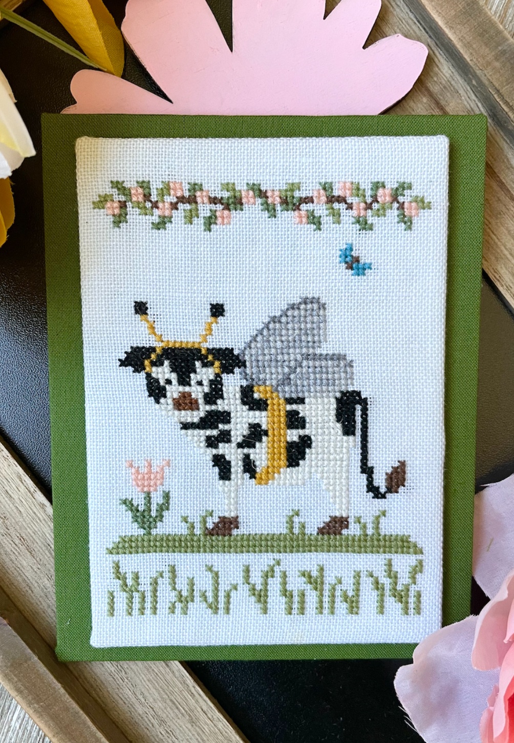 Buzzy Bovine - Spring Fling - Cross Stitch Pattern