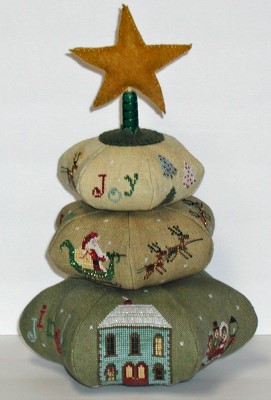 Holly Jolly Stacker - Cross Stitch Pattern