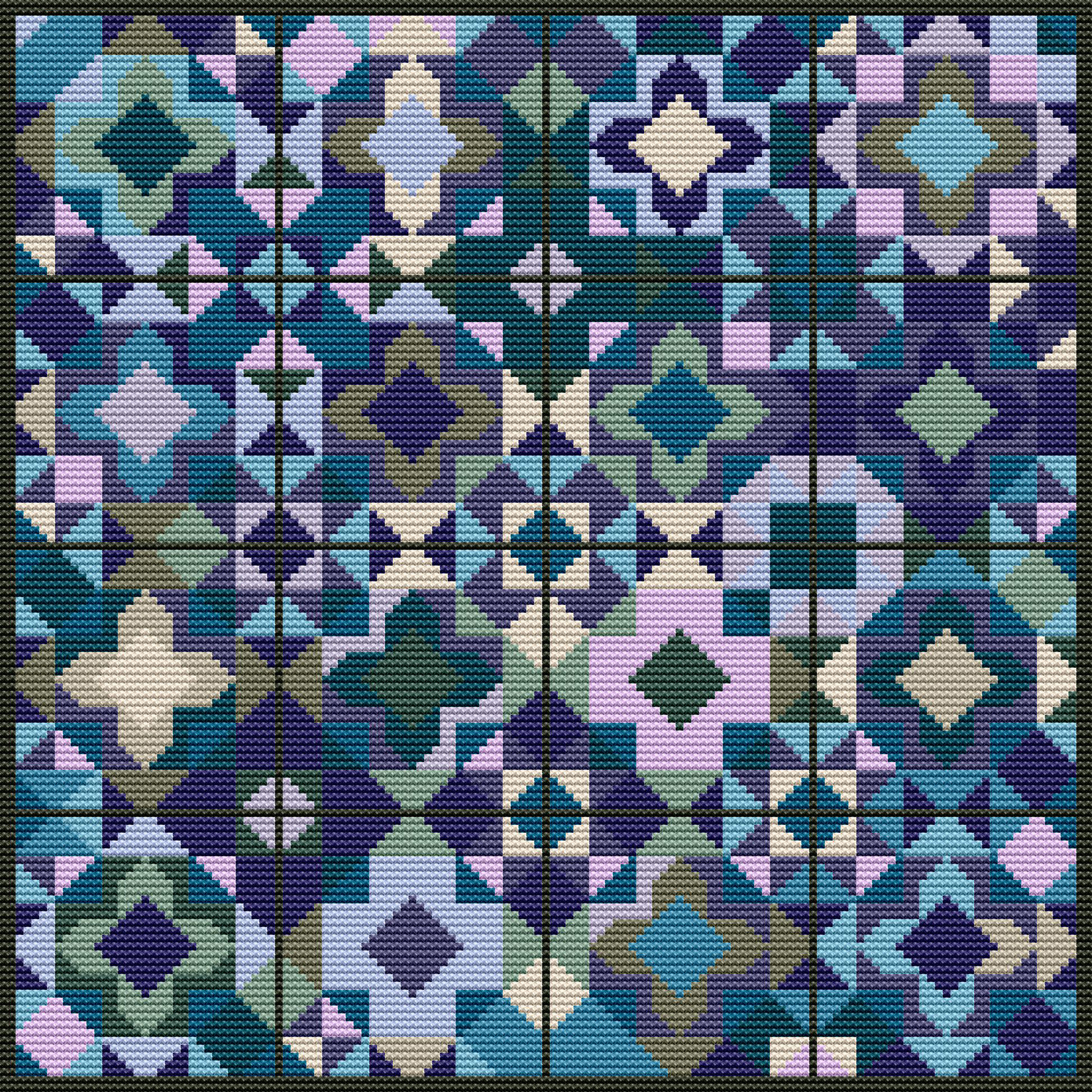 Mosaic - Cross Stitch Pattern