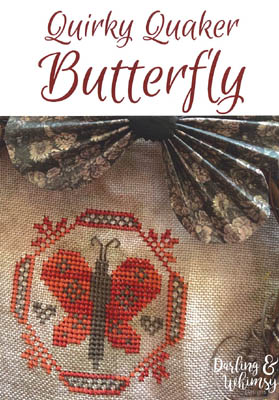 Quirky Quaker - Butterfly - Cross Stitch Pattern