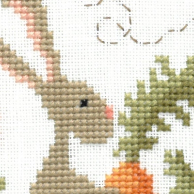 Un Lapin Dans Mon Jardin - Cross Stitch Pattern
