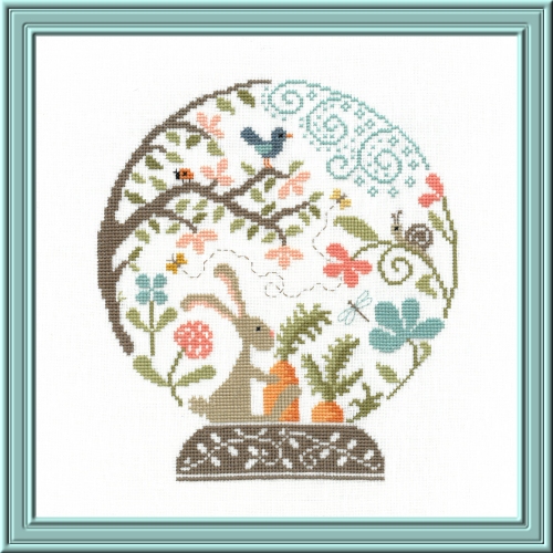 Un Lapin Dans Mon Jardin - Cross Stitch Pattern