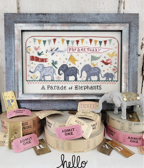 Parade Of Elephants - Cross Stitch Pattern
