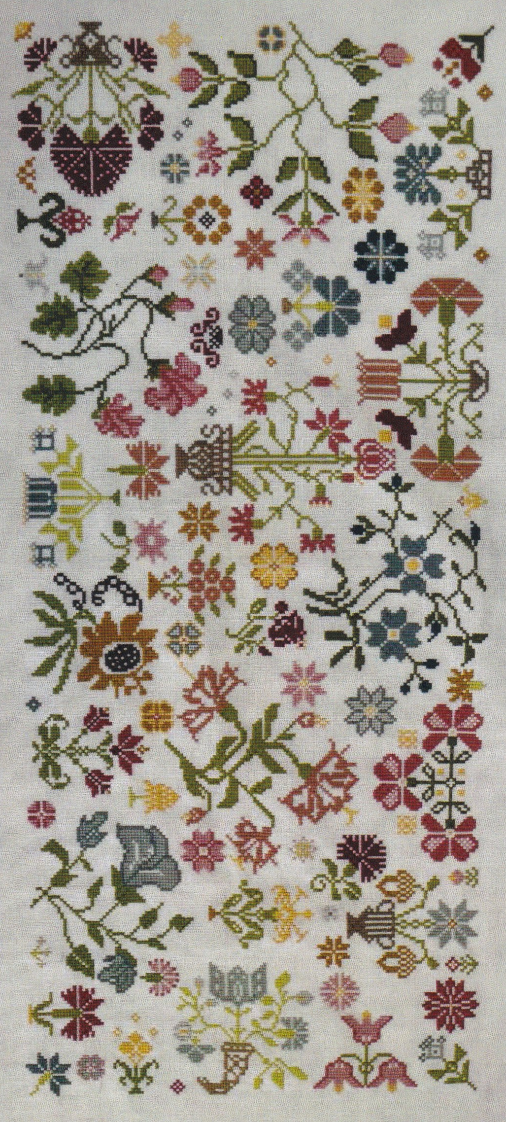 Quaker Flowers - Cross Stitch Pattern