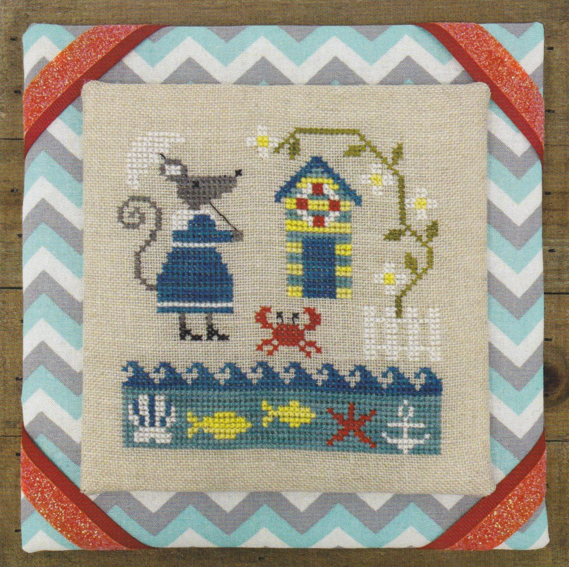 Mouse's Beach Outing - Cross Stitch Pattern