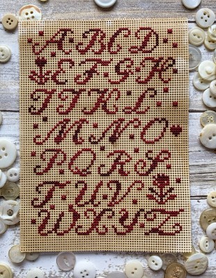 Red Paper Sampler - Cross Stitch Pattern