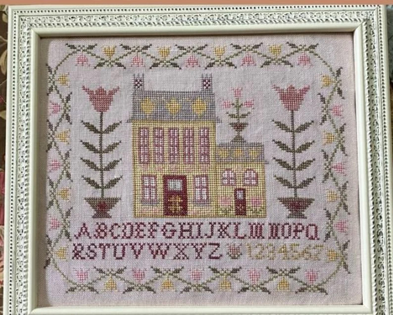 Tulip House Sampler - Cross Stitch Pattern